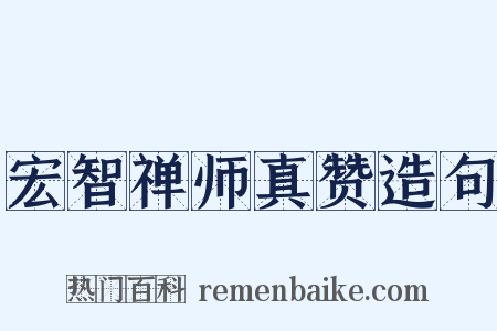 宏智禅师真赞造句是什么意思的图片